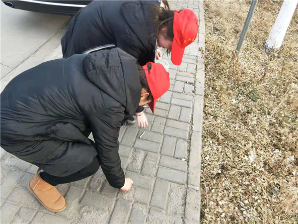 应用外语系志愿者开展“远离烟草 校园净化”专项整治活动