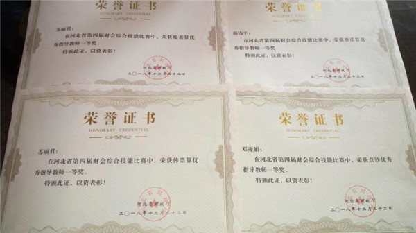 喜报：beat365官网经济管理系教师在京津冀职业院校财会综合技能大赛中荣获多项指导教师一等奖